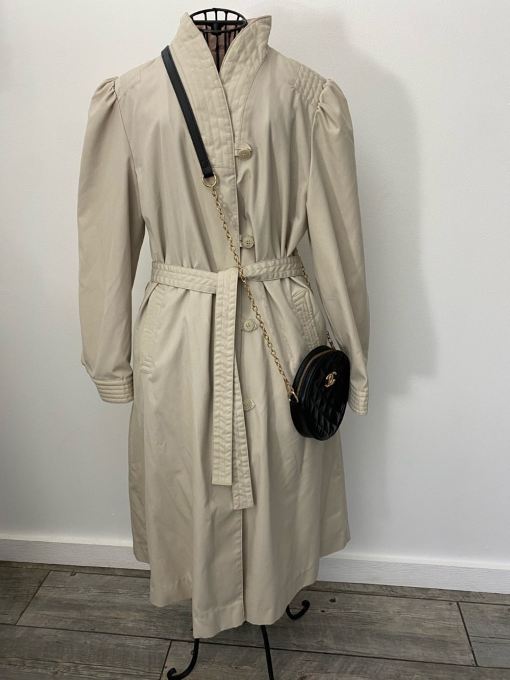 Beige Belted Trench Coat